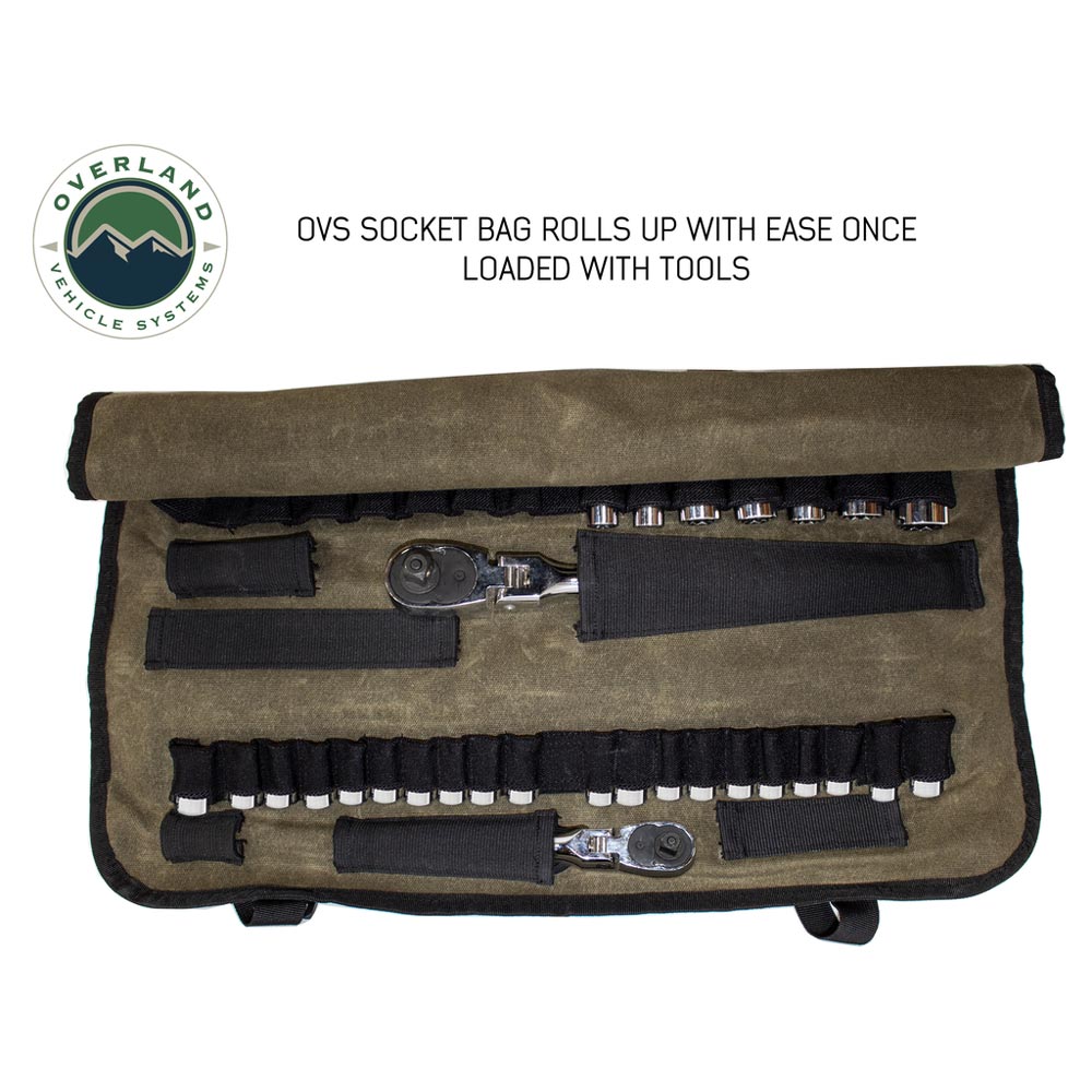 Overland Vehicle Systems - Rolled Bag Socket Organizer with Handle & S
