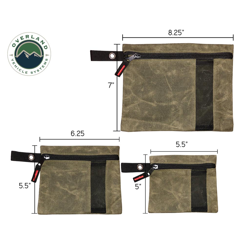 Overland Vehicle Systems - Small Bag Set of 3 #12 Waxed Canvas