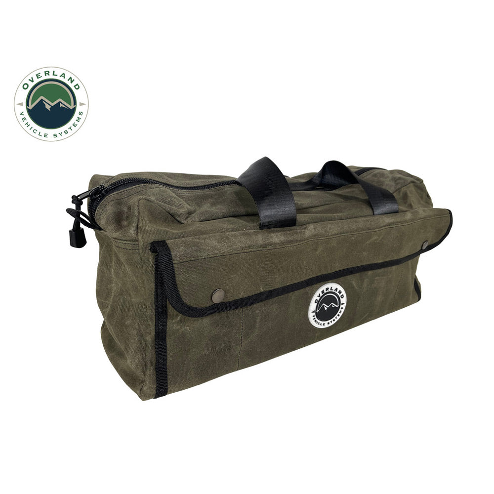 Overland Vehicle Systems - Small Duffle Bag with Handle & Straps #16 Waxed Canvas