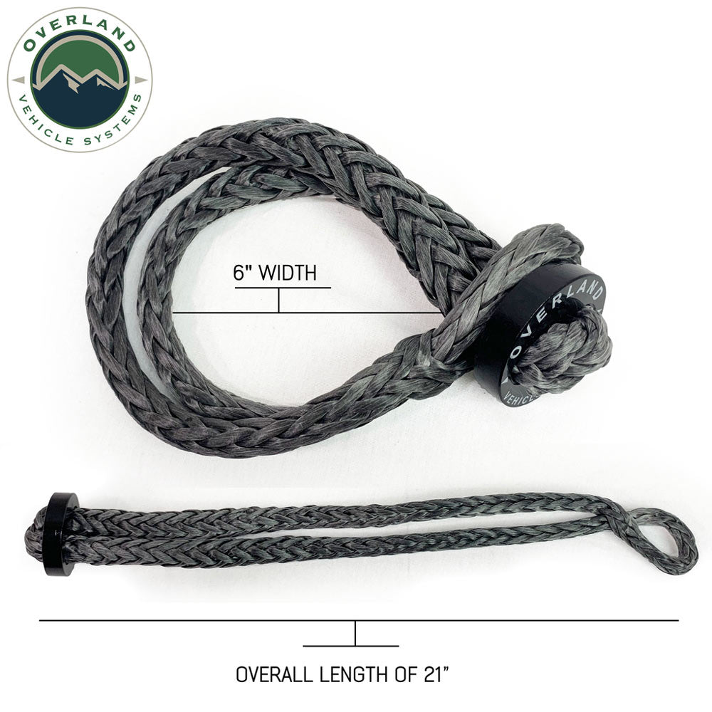 Overland Vehicle Systems - Soft Shackle 5/8" 44,500 lb. with Collar - 22" with Storage Bag