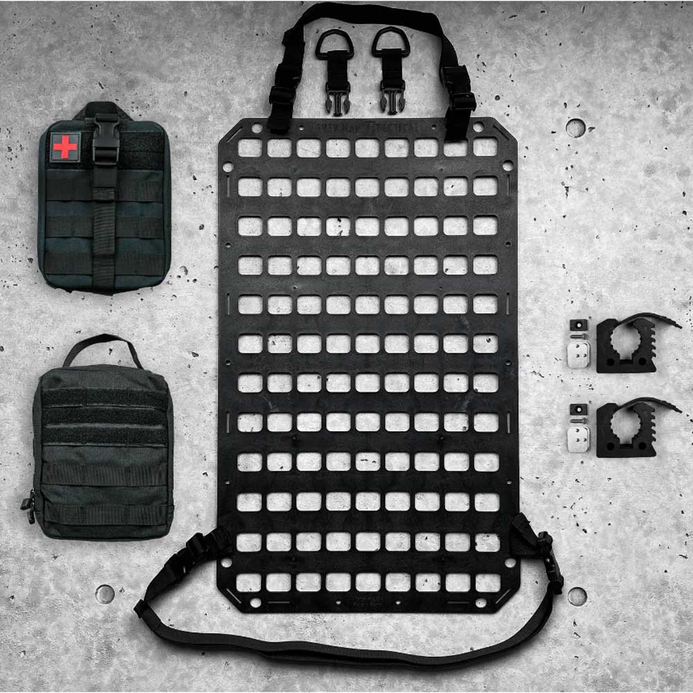 Grey Man Tactical - Vehicle Seatback RMP™ Package - 15.25 x 25 RMP™ + RMP Straps™ [Headrest] + [Seat Bottom]