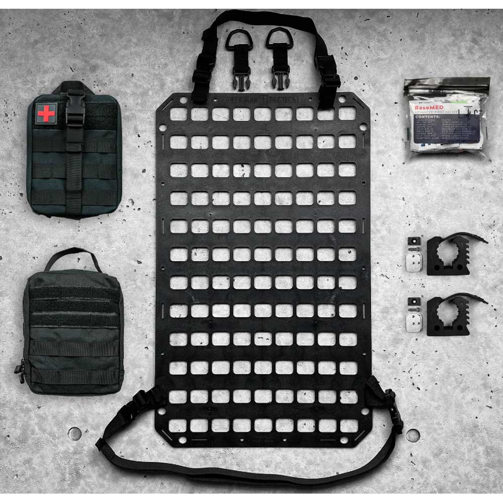 Grey Man Tactical - Vehicle Seatback RMP™ Package - 15.25 x 25 RMP™ + RMP Straps™ [Headrest] + [Seat Bottom]